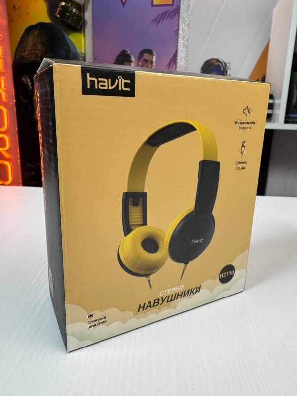 Навушники дитячі дротові накладні HAVIT HV-H211d з мікрофоном