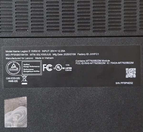Lenovo Legion 5 15IRX1 (OV)