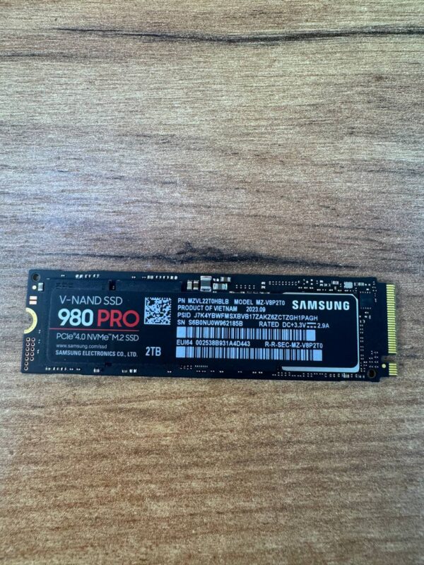 SSD NVMe Samsung 980 PRO 2 TB PCIe 4.0 M.2