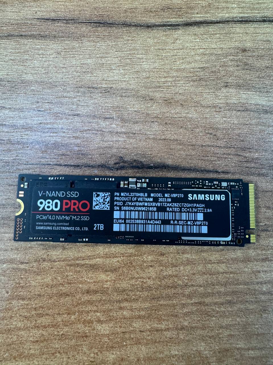 SSD NVMe Samsung 980 PRO 2 TB PCIe 4.0 M.2