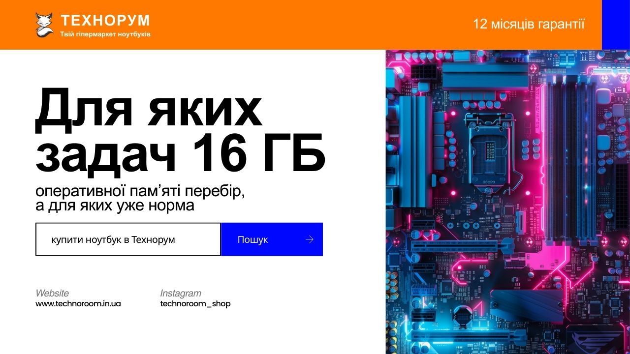 Для яких задач 16 ГБ оперативної памʼяті перебір, а для яких уже норма