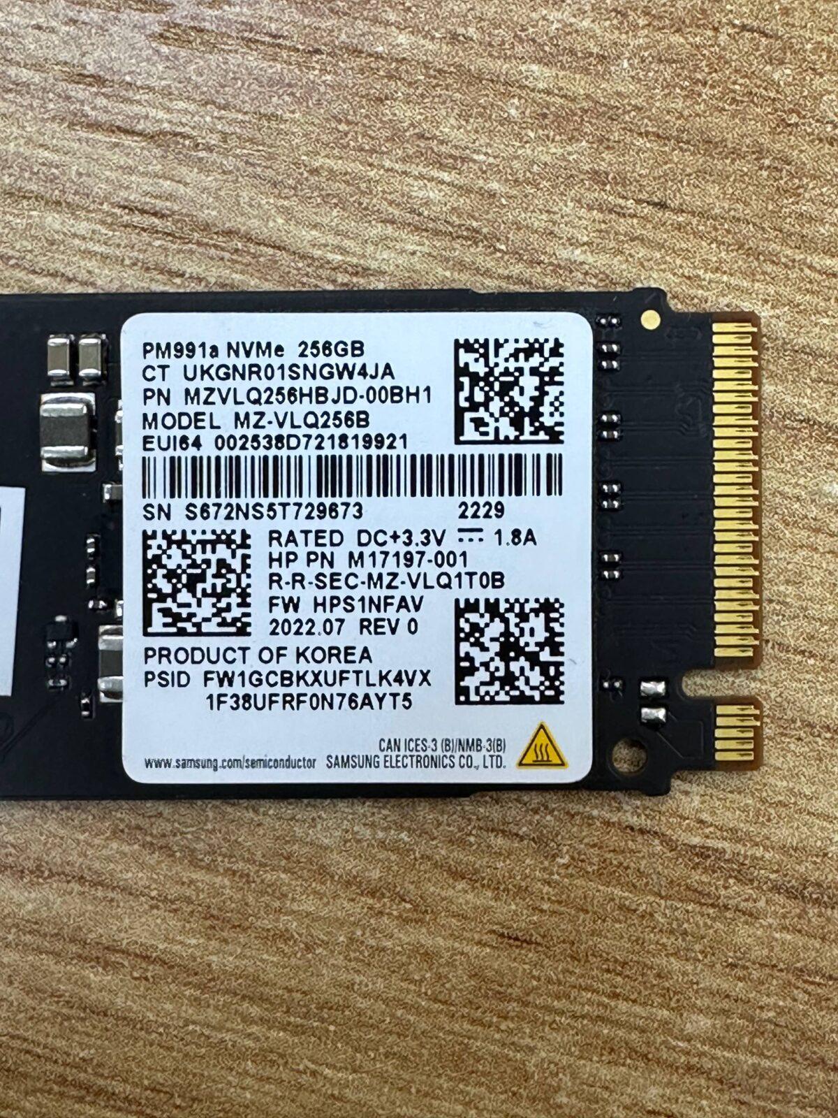 SSD NVMe M.2 256GB Hynix / Samsung / Toshiba — фото 4