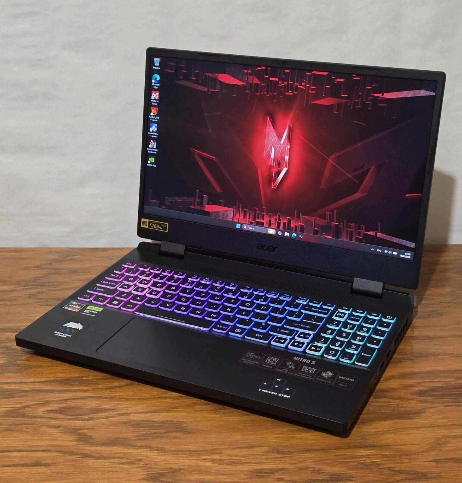 Acer Nitro 5 AN515-46-R5XN / Ryzen 7 6800H / RTX 3070 Ti / 16GB DDR5 / 1TB SSD / 15.6″ QHD 165Hz — фото 2