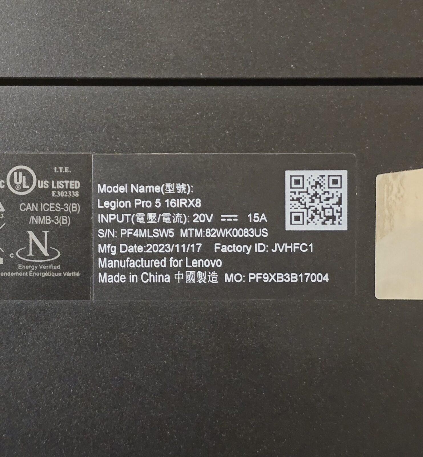 Lenovo Legion 5 Pro 16IRX8 | i9-13900HX | RTX 4070 | 16GB DDR5 | 1TB SSD | QHD 240Hz — фото 8