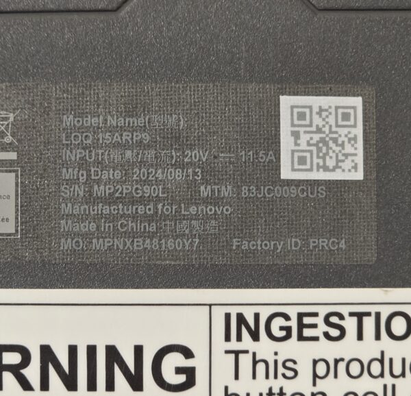 Lenovo LOQ 15ARP9 Ryzen 7 7435HS RTX 4070 16GB DDR5 1TB SSD — фото 9