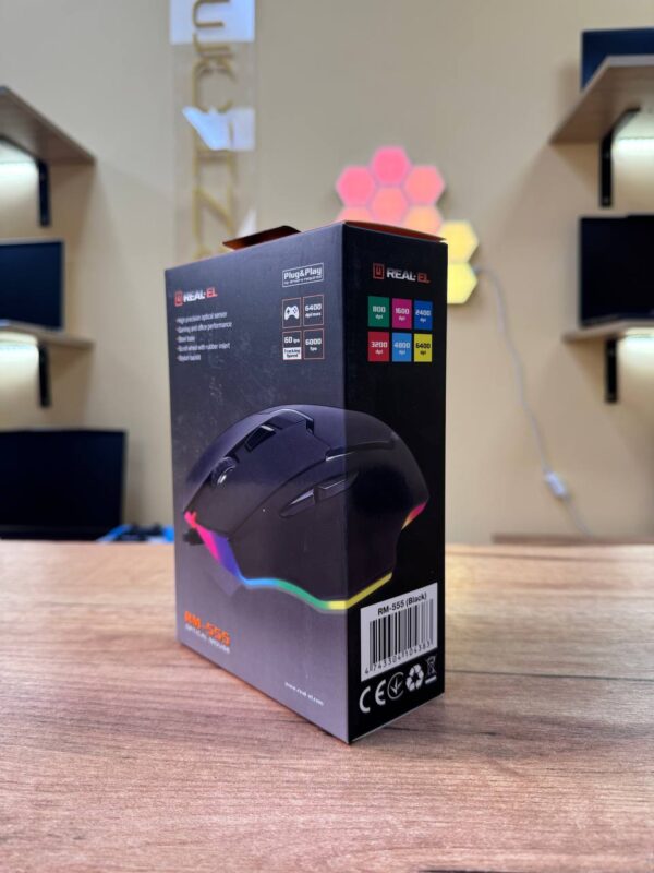 Миша REAL-EL RM-555 USB Black — фото 4