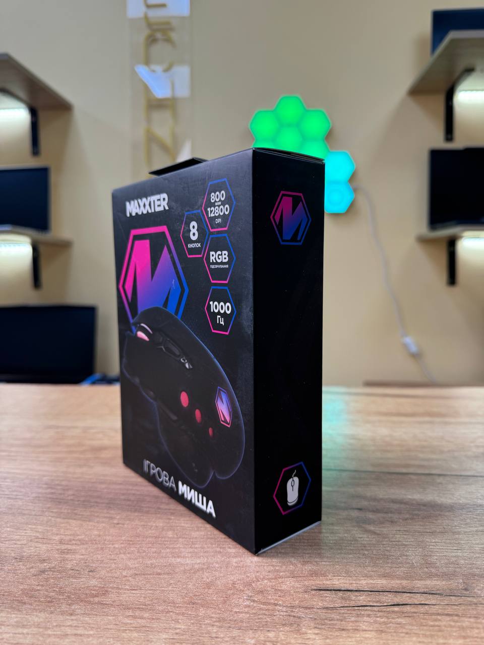 Мишка Maxxter McG-9B-I825 Black USB, 12800 DPI, RGB, 9 кнопок — фото 4