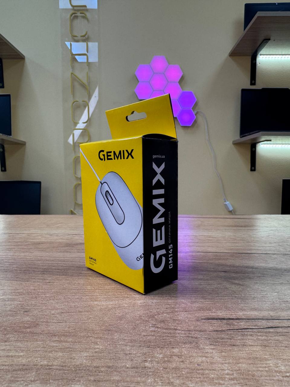 Дротова мишка Gemix GM-145 USB, 800 DPI, чорна — фото 3
