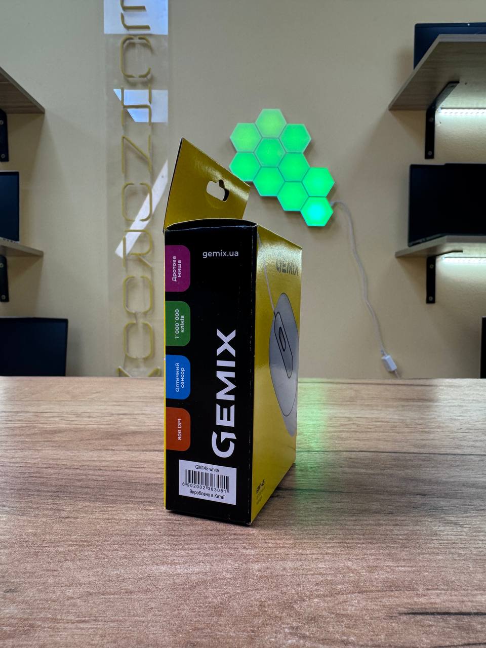 Дротова мишка Gemix GM-145 USB, 800 DPI, чорна — фото 4